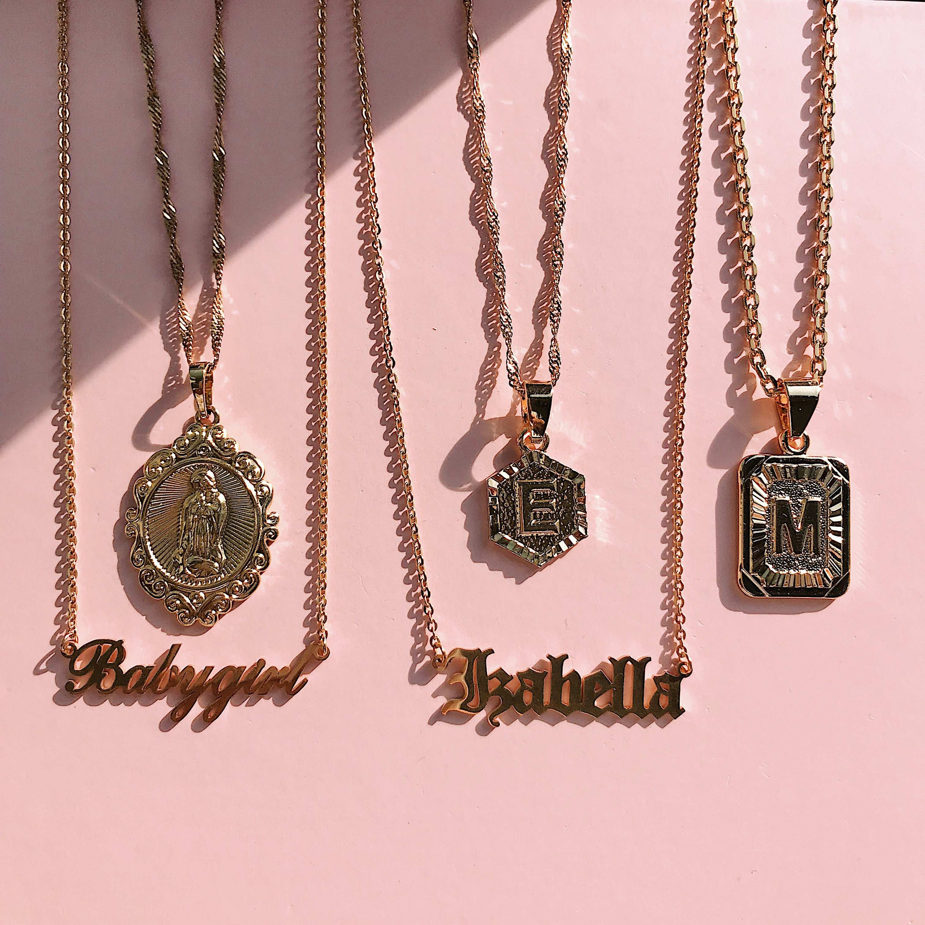 Initial Necklace Gold