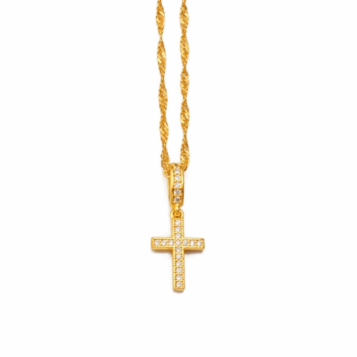 Mini Cross Stones Necklace
