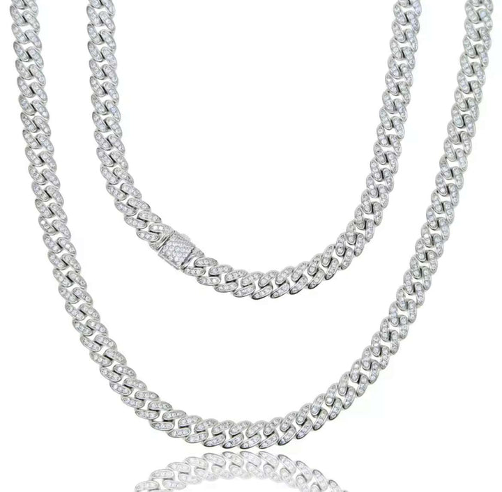 Luna Cuban Necklace Luxe Silver