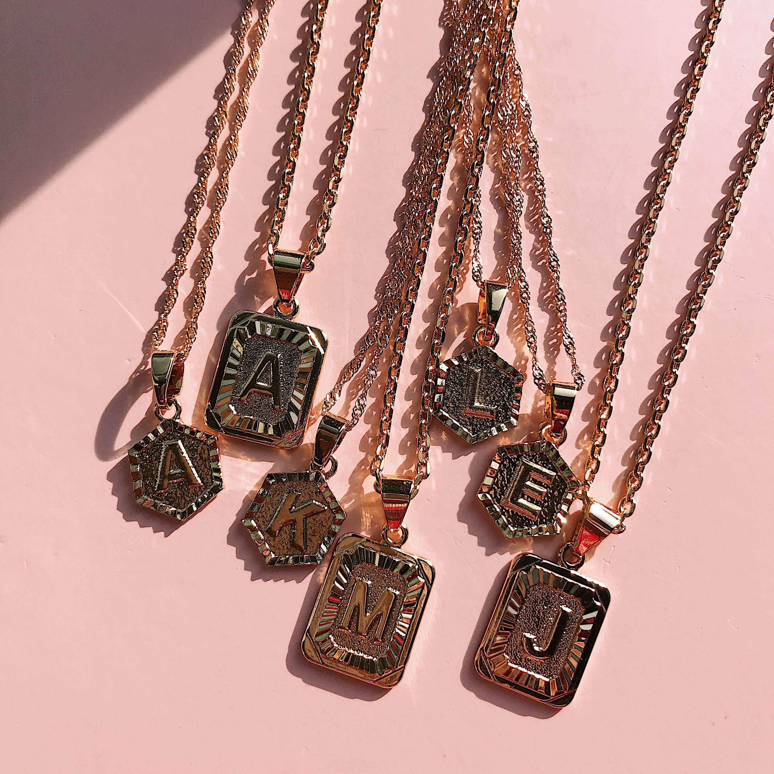 Initial Necklace Gold