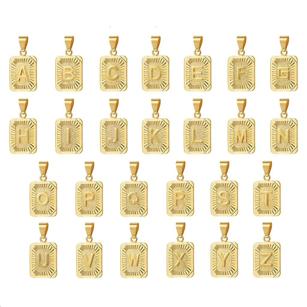 Initial Necklace Gold