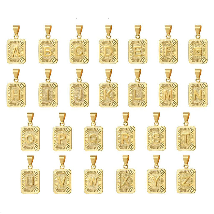 Initial Necklace Gold