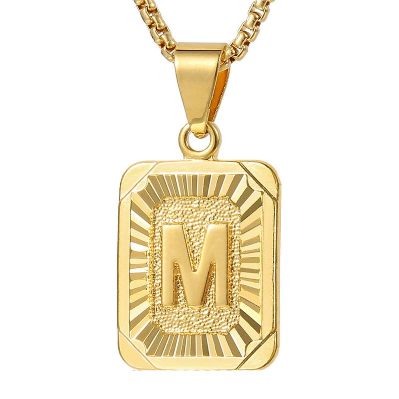 Initial Necklace Gold