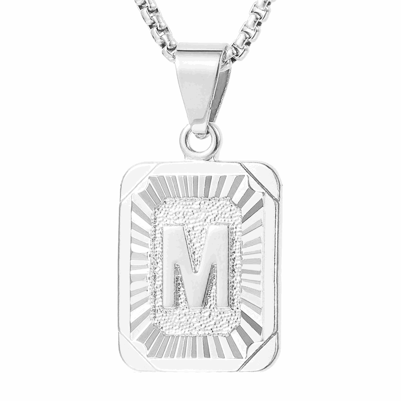 Initial Necklace Silver
