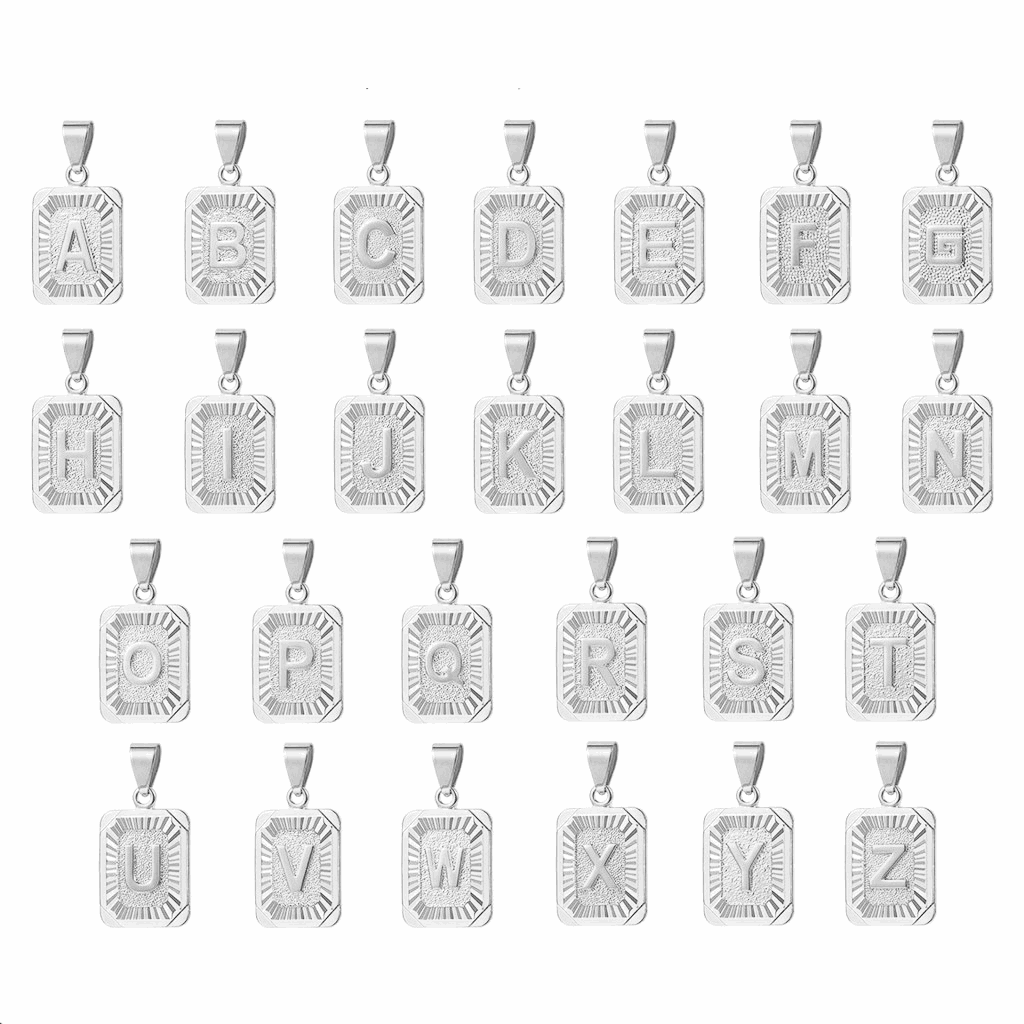 Initial Necklace Silver