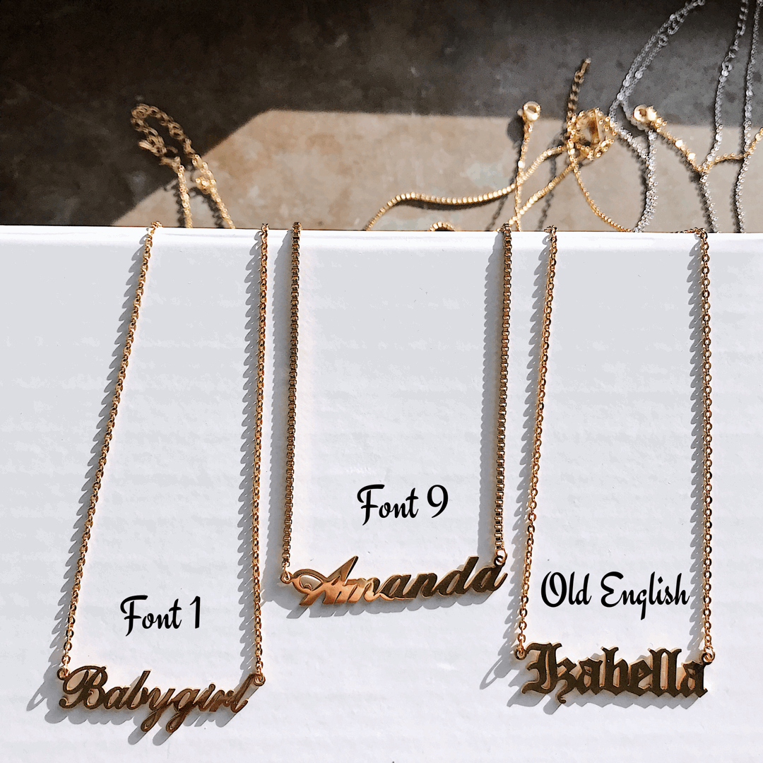 Name Necklace Gold