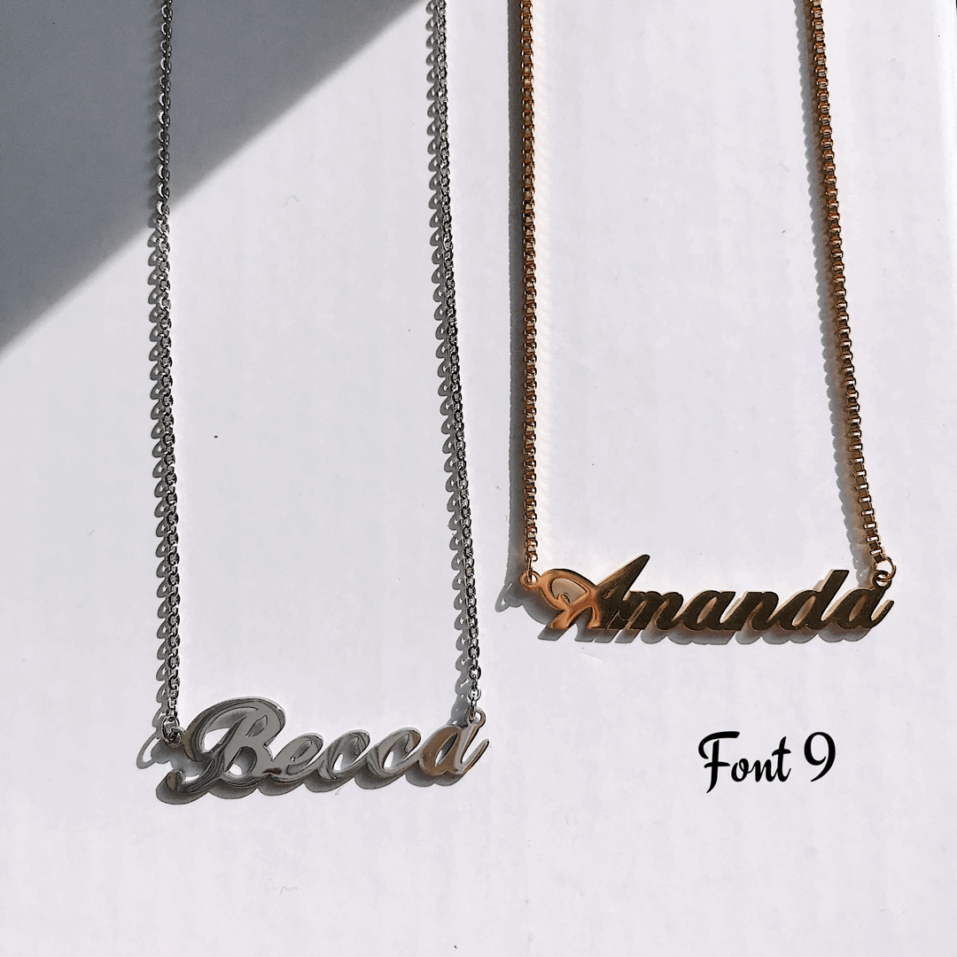 Name Necklace Silver