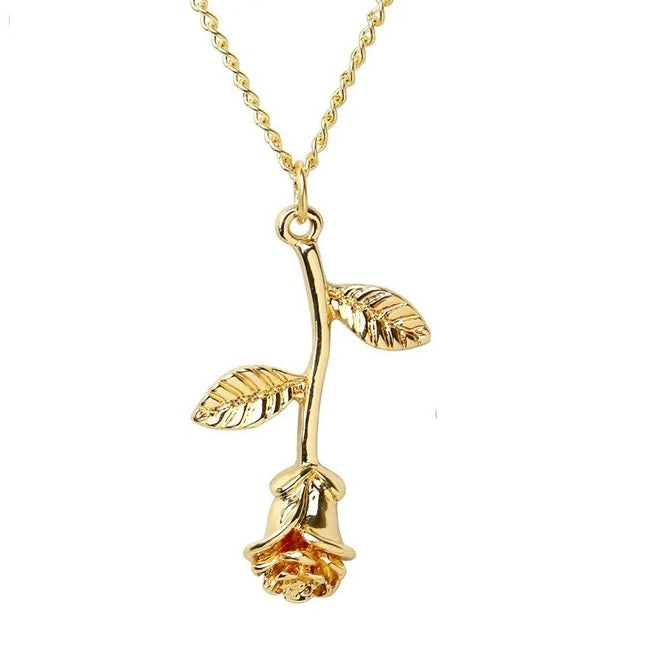 Eternity Rose Necklace Gold