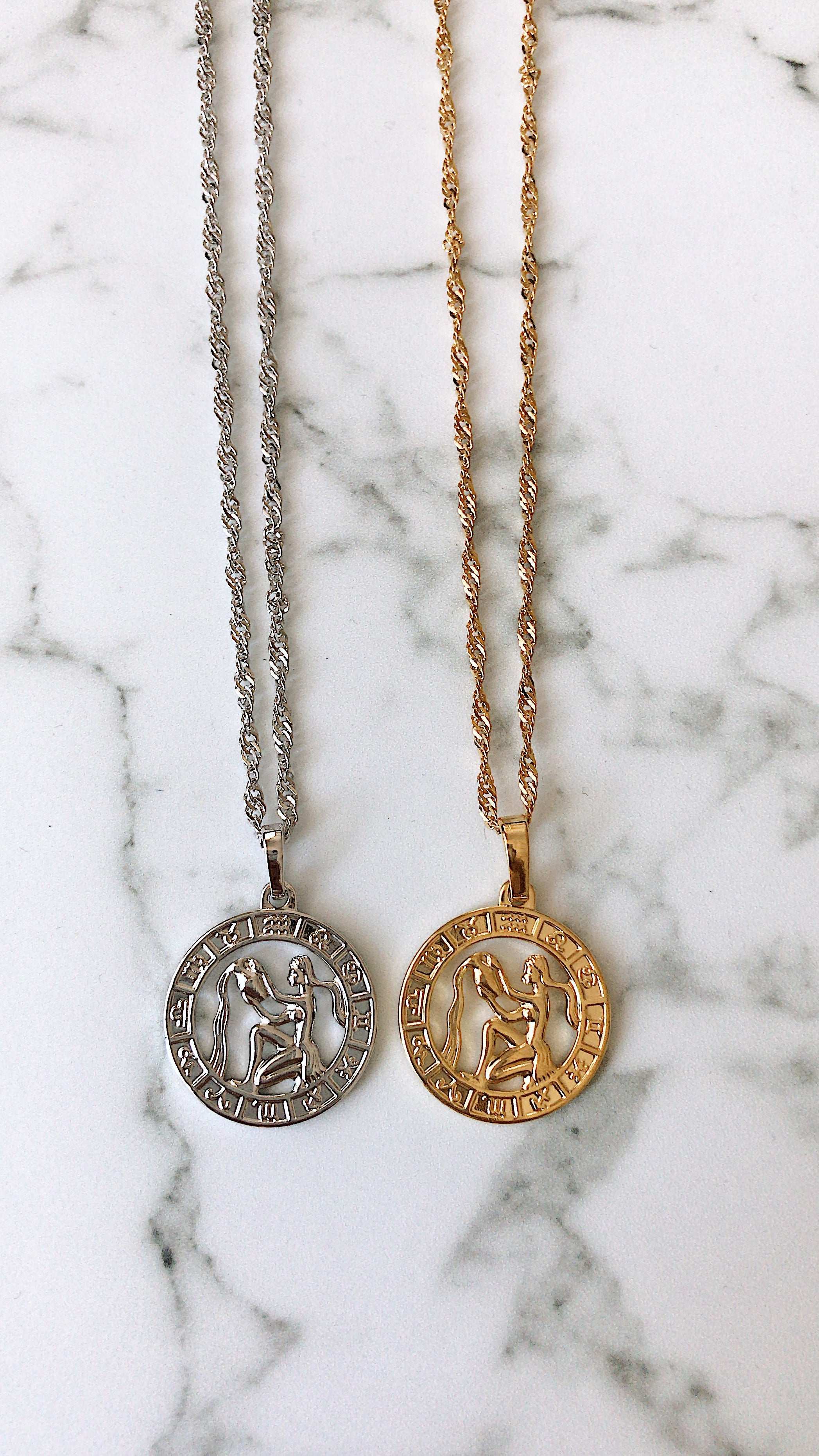 Zodiac Necklace Luxe Silver
