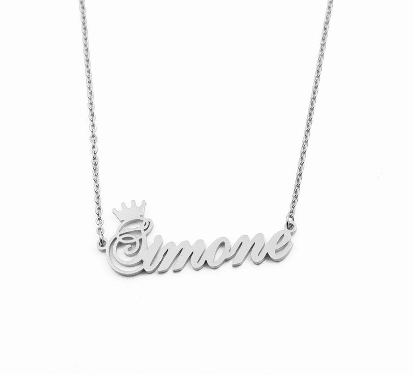 Crown Necklace Silver