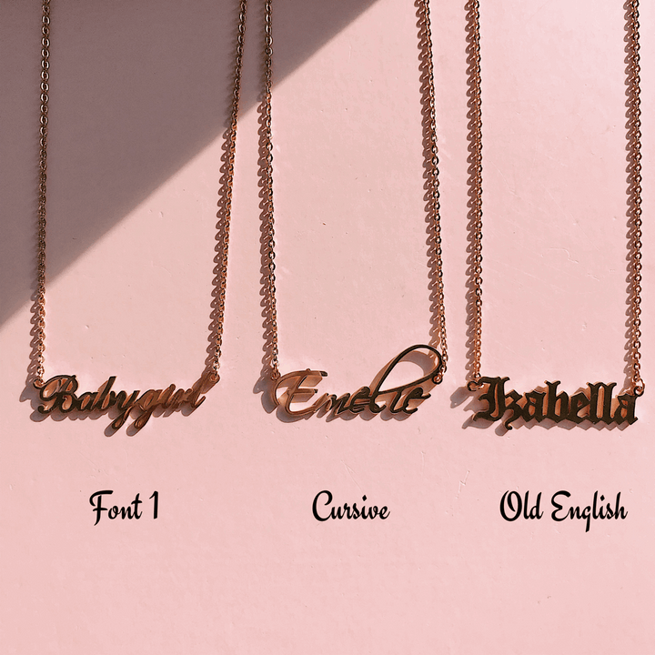 Cursive Necklace Silver / Gold / Rosegold