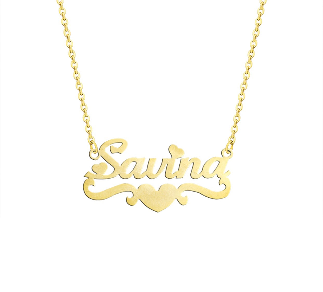 Ribbon Name Necklace Silver / Gold / Rosegold