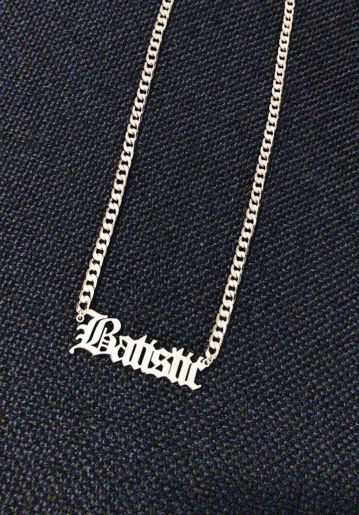 Curb Chain Name Necklace Gold