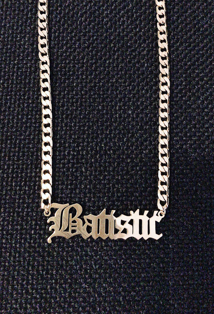 Curb Chain Name Necklace Gold