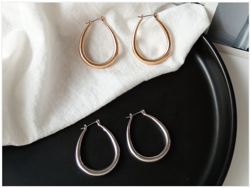 Oval Hoop Earrings