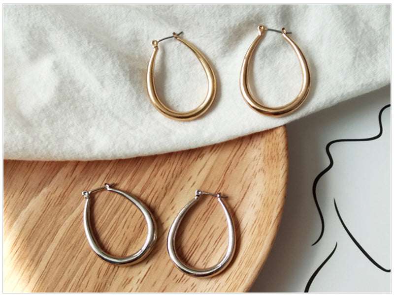 Oval Hoop Earrings