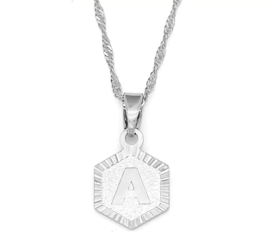 Initial Necklace Luxe Silver