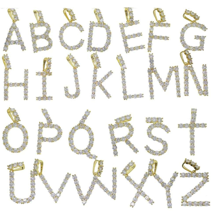 Deluxe Tennis Chain Initial Necklace