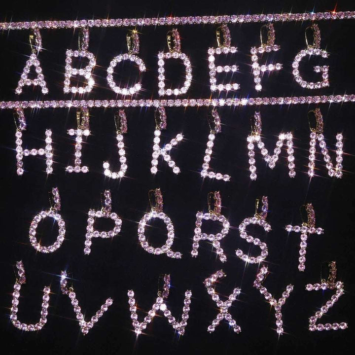 Deluxe Tennis Chain Initial Necklace