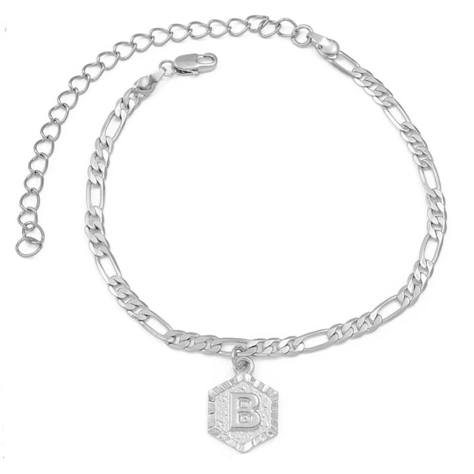Initial Anklet Silver