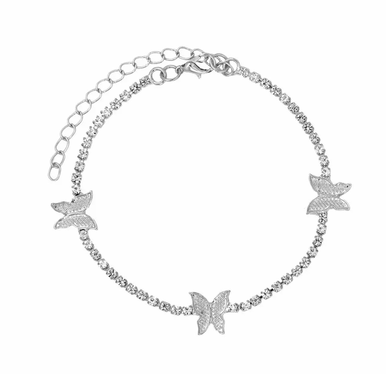 Butterfly Anklet Silver