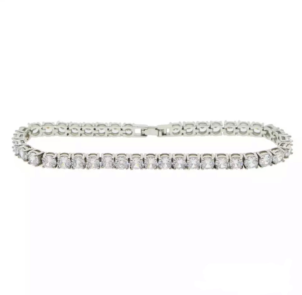 Tennis Chain Luxe Anklet Silver