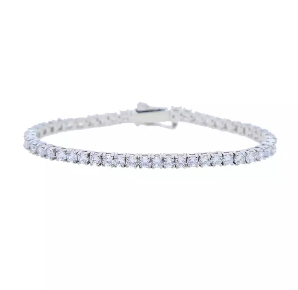 Tennis Chain Bracelet Silver