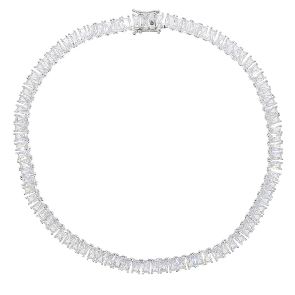 Princess Baguette Chain Silver