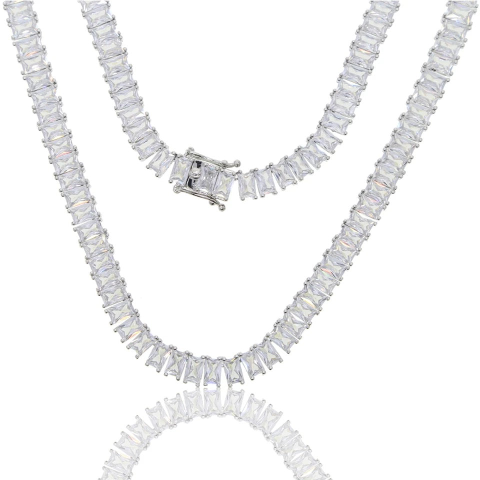 Princess Baguette Chain Silver