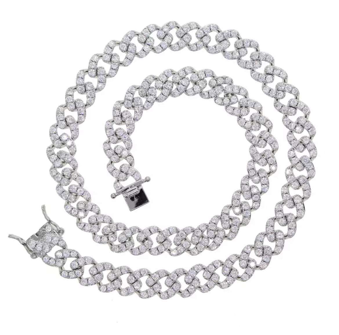 Cuban Chain Necklace Deluxe Silver