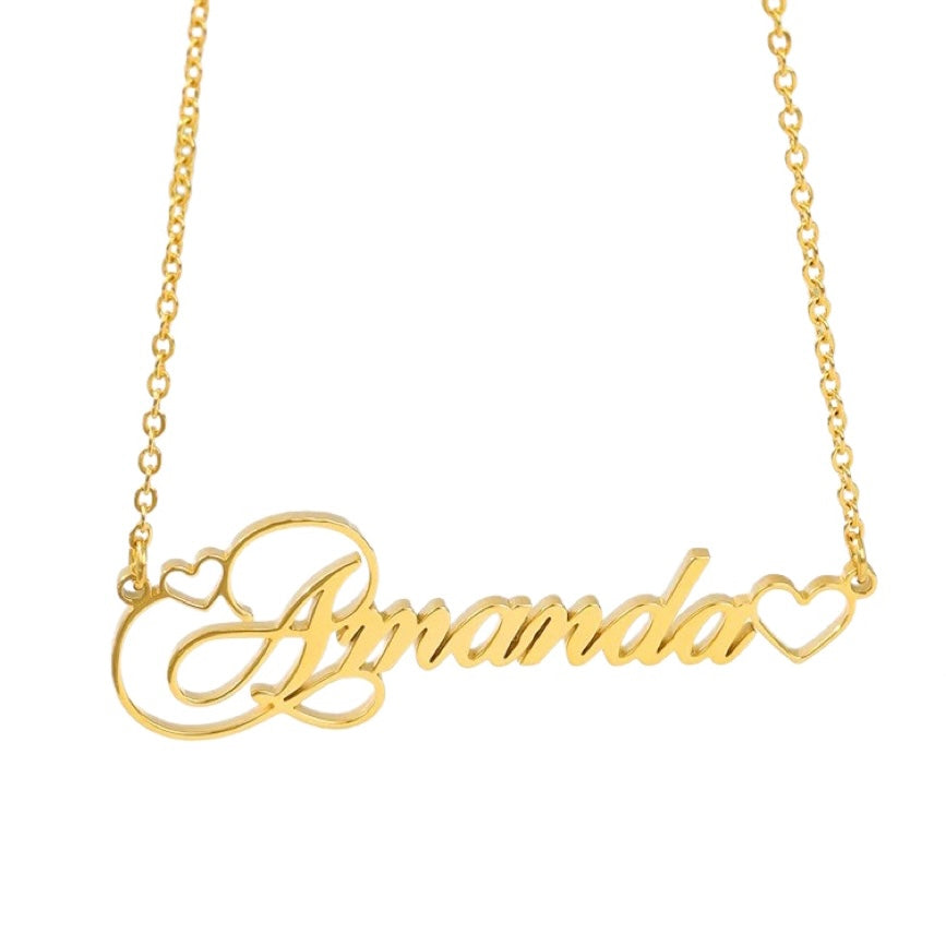 Heart Nameplate Necklace