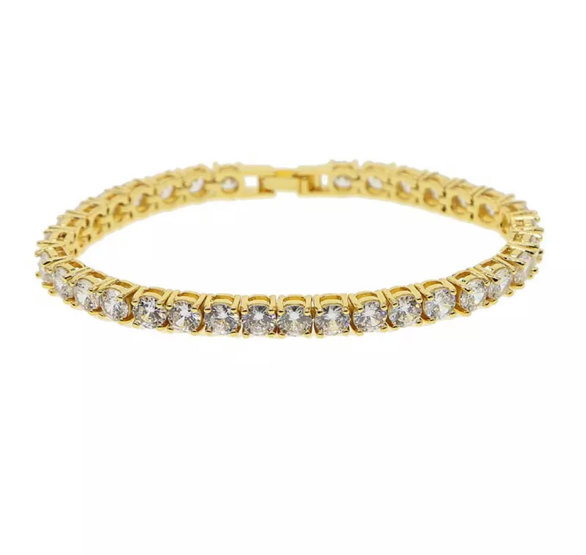 Tennis Chain Bracelet Luxe Gold
