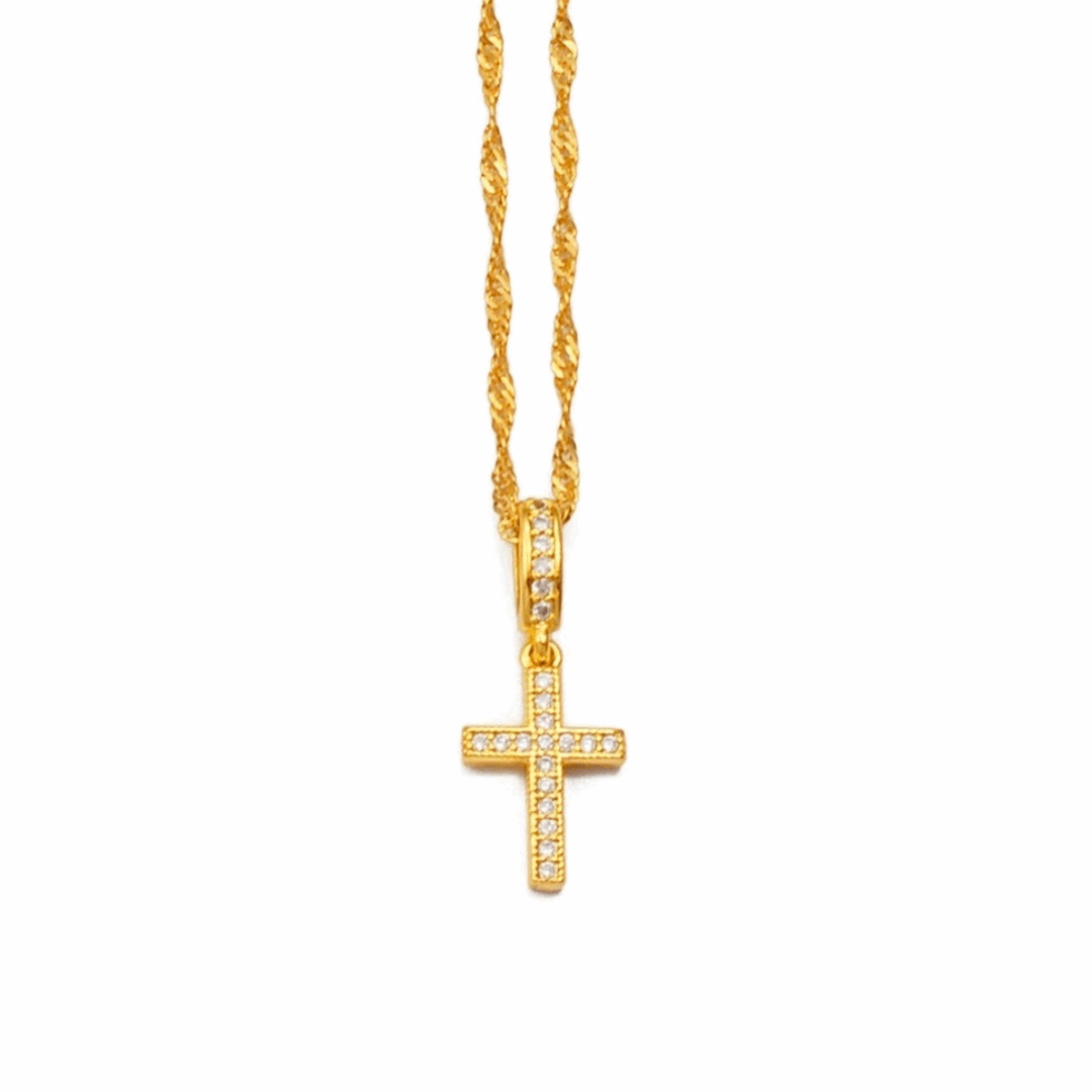 Mini Cross Stones Necklace
