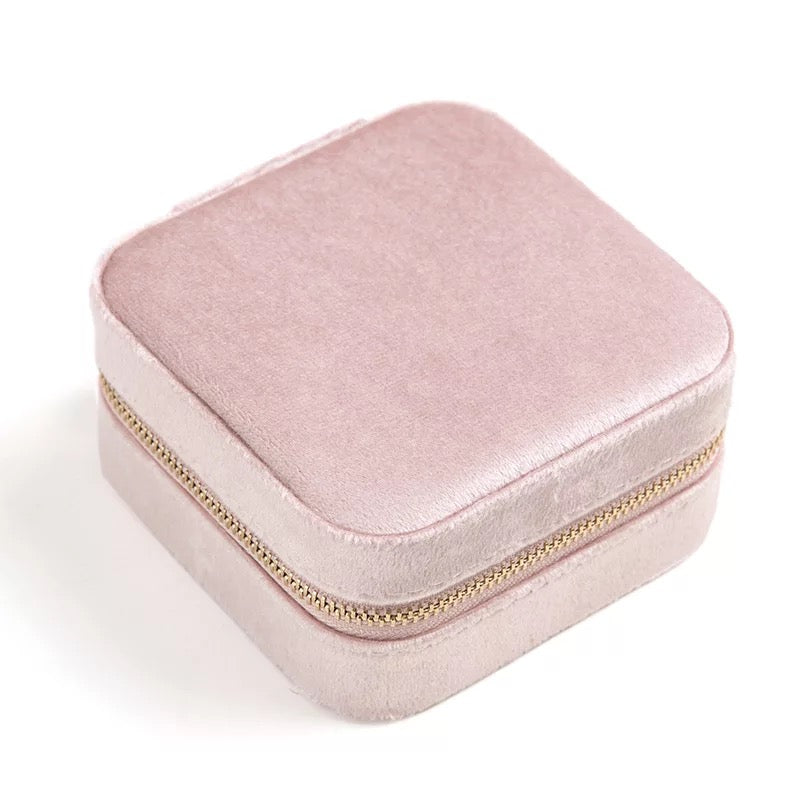 Velvet Jewelry Case Pink