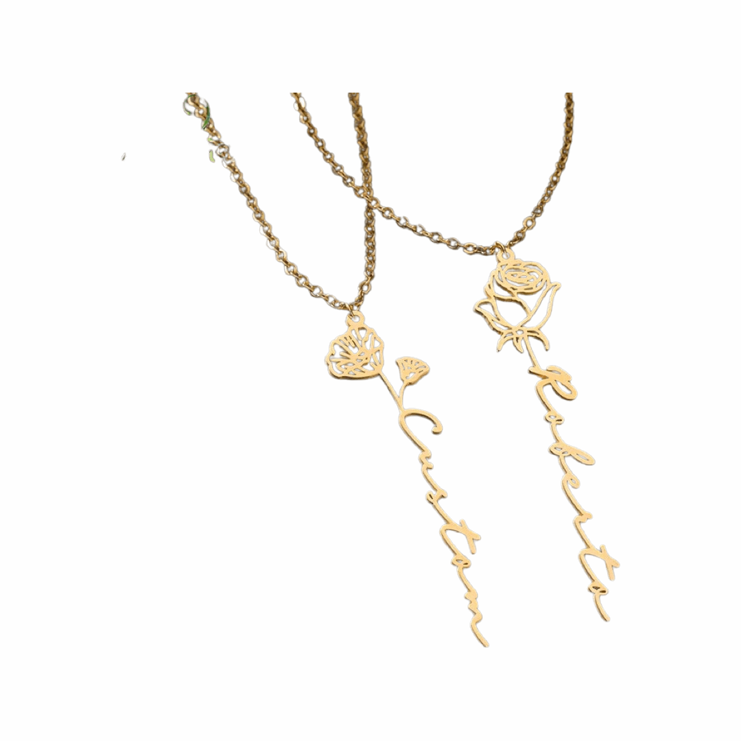 Flower Name Necklace