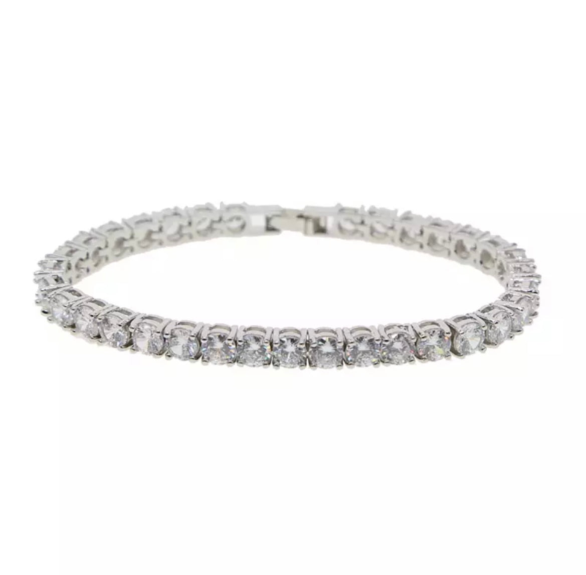 Tennis Chain Bracelet Luxe Silver