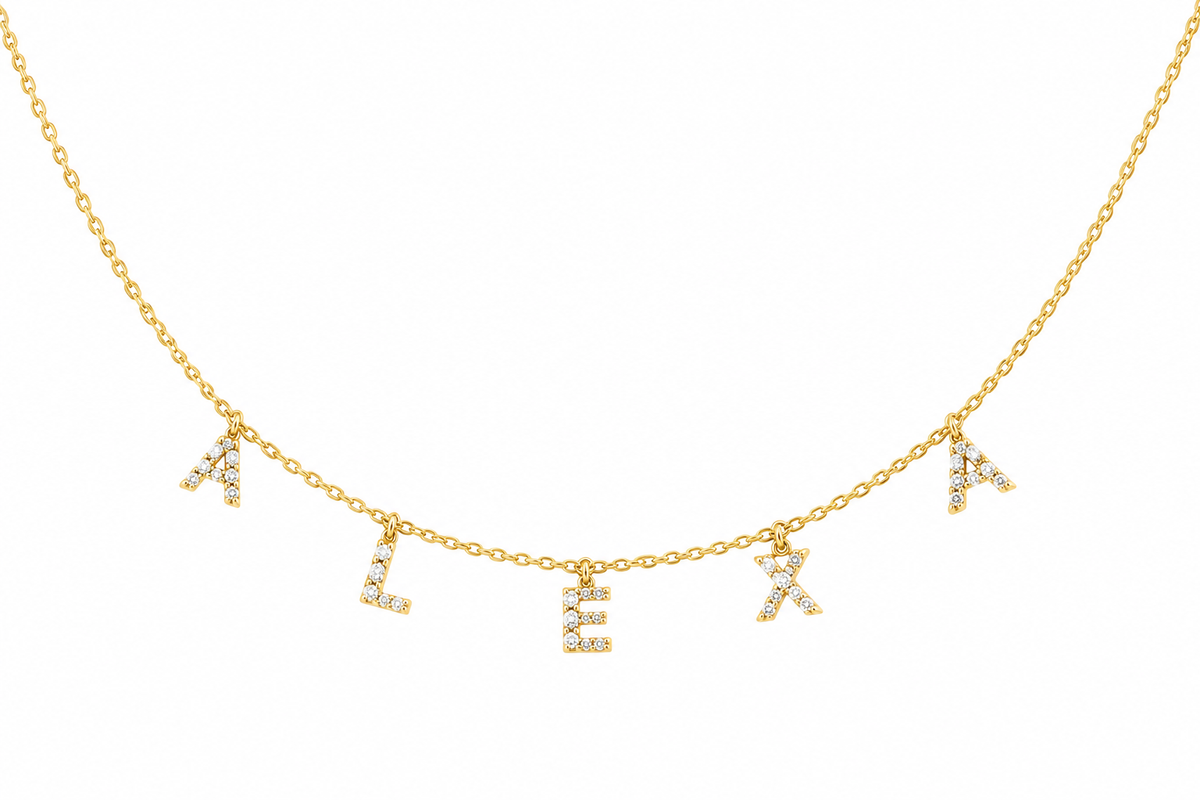 Crystal Letters Necklace