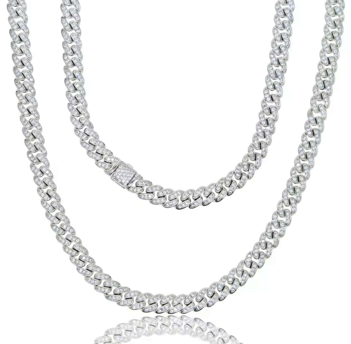 Luna Cuban Necklace Luxe Silver