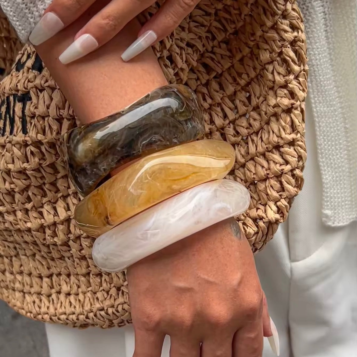 Brown Mixed Resin Bangle