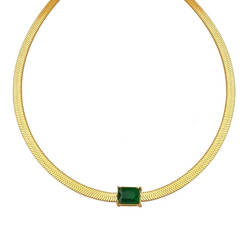 Herringbone Stone Necklace