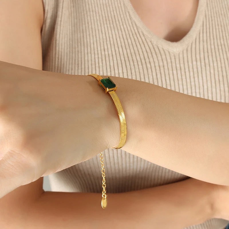 Herringbone Stone Bracelet