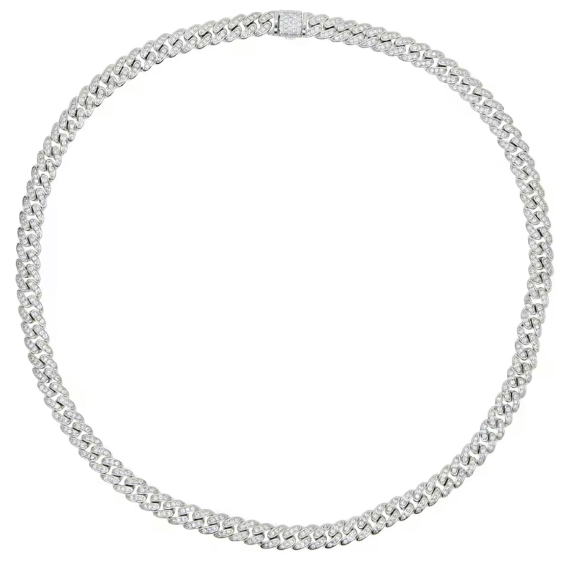 Luna Cuban Necklace Luxe Silver